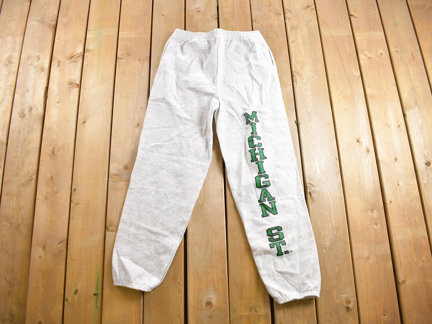 Vintage 1990's Discuss Athletic Michigan State Sweatpants Size Large / Made in USA / American Vintage / Streetwear Fashion / Vintage Pants