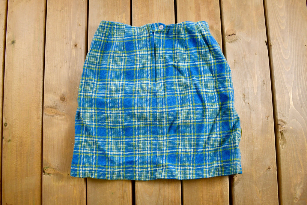 Vintage 1970s De Zigner Plaid Skirt Size 28 x 18.5