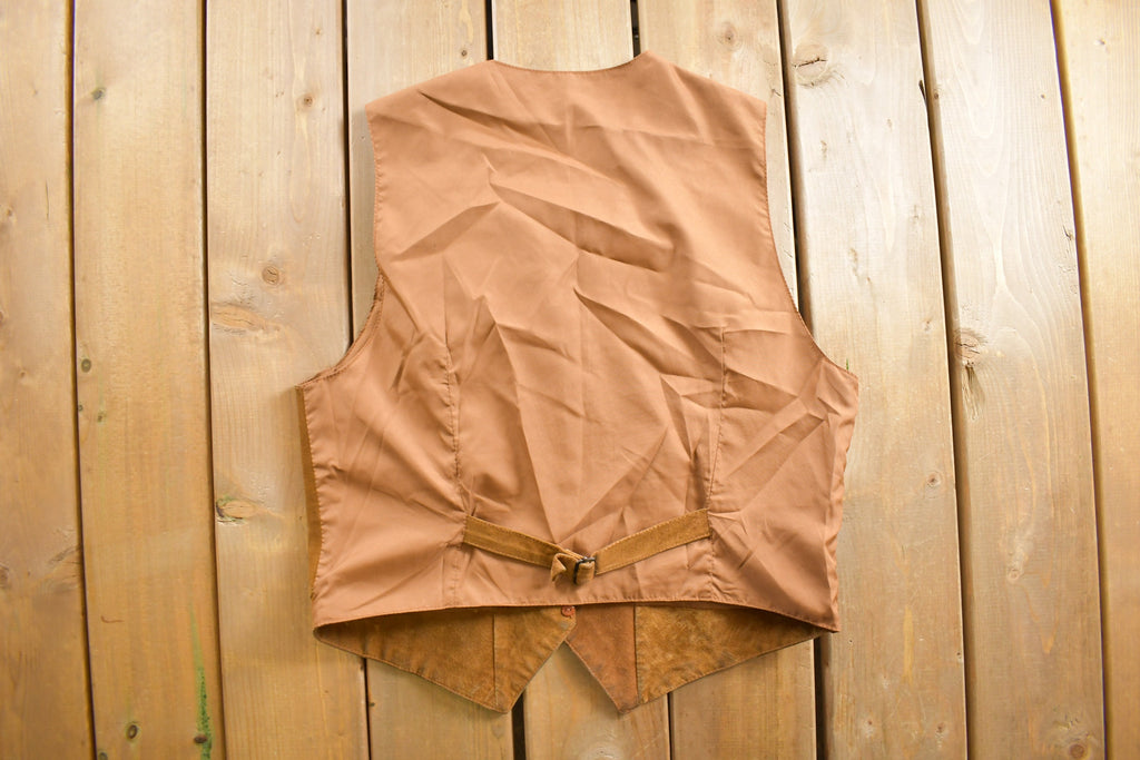 Vintage 1960s Timberwolf Suede Leather Western Vest