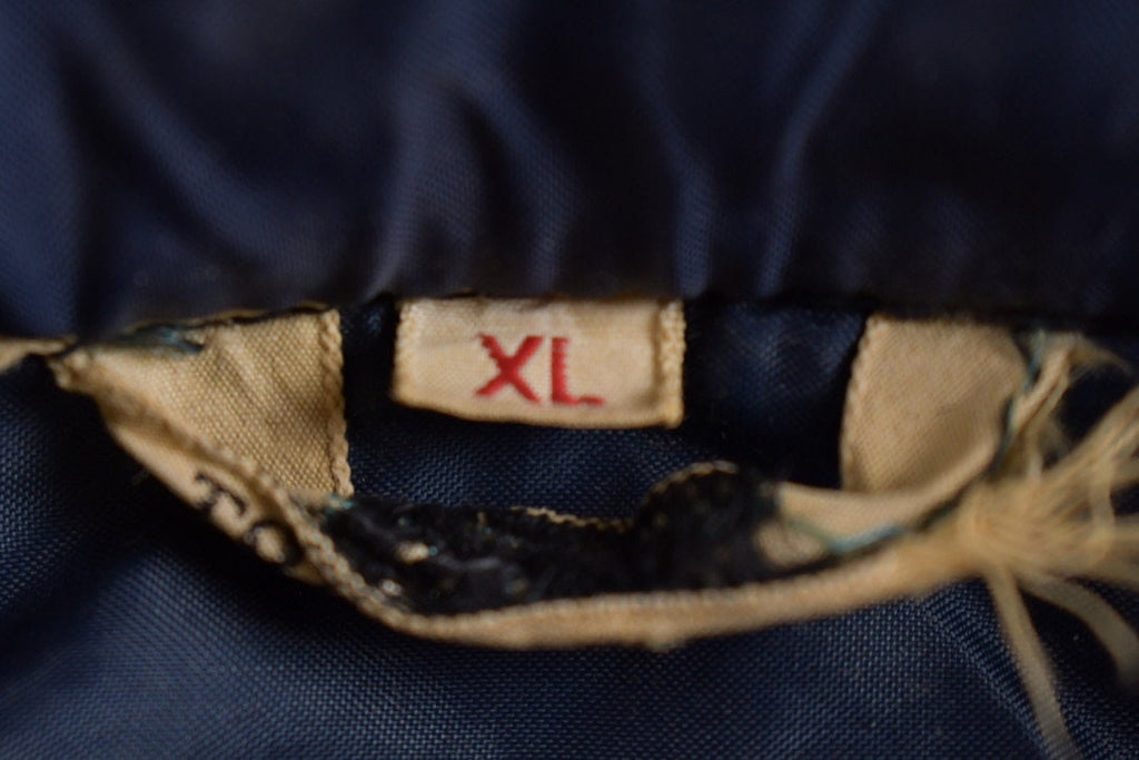 Vintage 1950s Navy Blue Wool Button Up Shirt