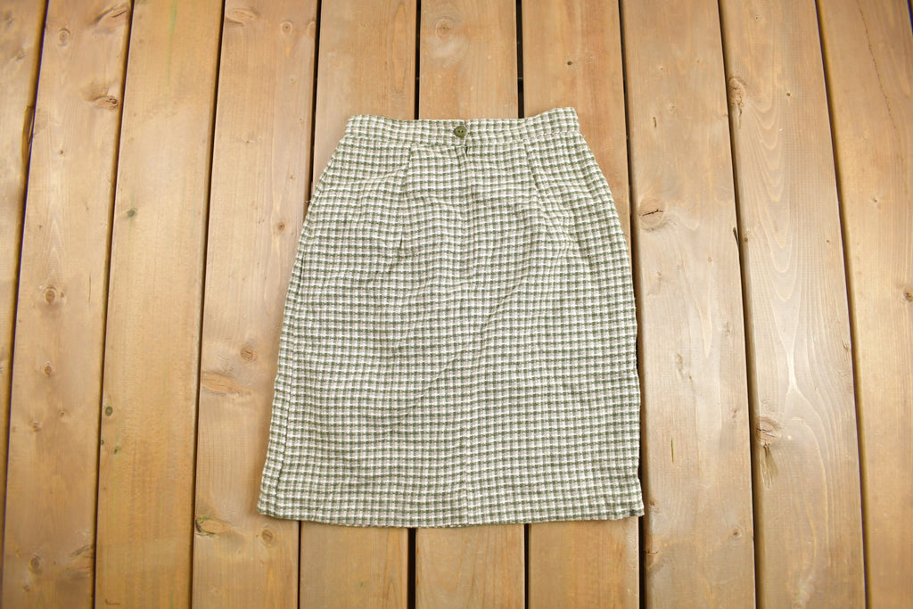 Vintage 1970s Plaid Skirt Size 25 x 20