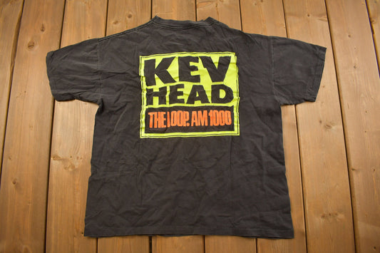 Vintage 1990s Kev Head "The Loop" Graphic T Shirt / Vintage T Shirt / Streetwear / Graphic Tee / Single Stitch