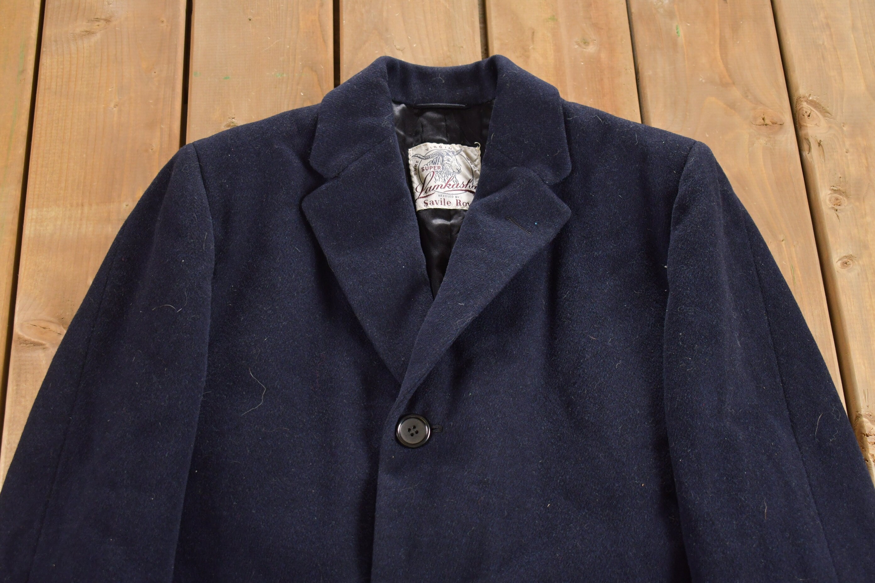 Vintage 1970s Super Lambskin Full Length Wool Jacket