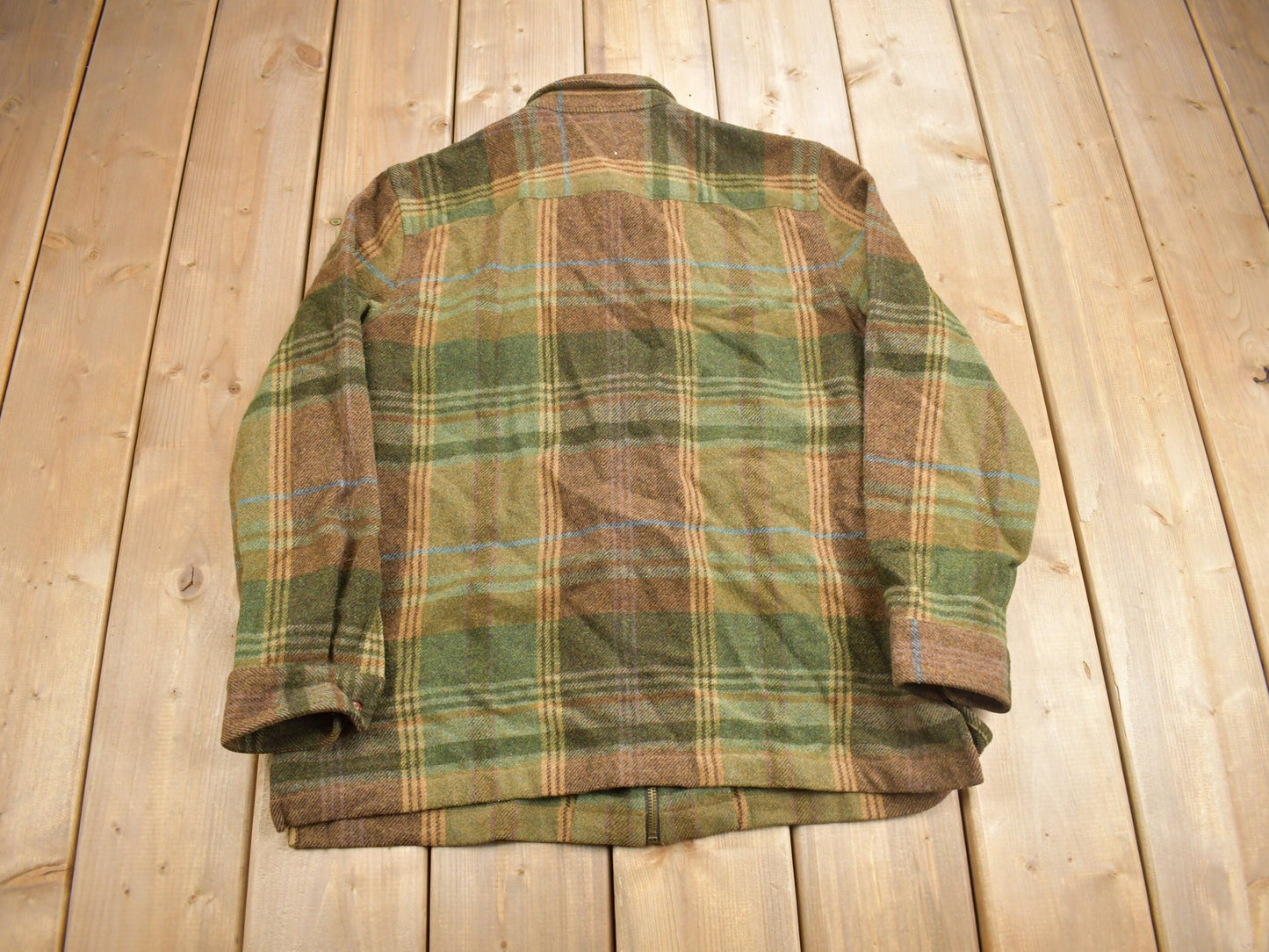 Vintage 1990s Lauren Ralph Lauren Wool Zip Flannel / Light Jacket / Vintage Flannel / Plaid Shirt / Women's