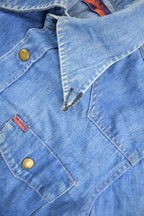 Vintage 1970s Land Hubber Denim Button Up Shirt