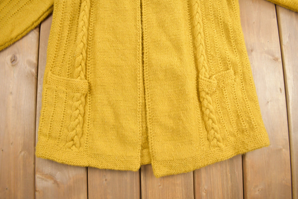 Vintage 1970s Collared Knit Cardigan Sweater