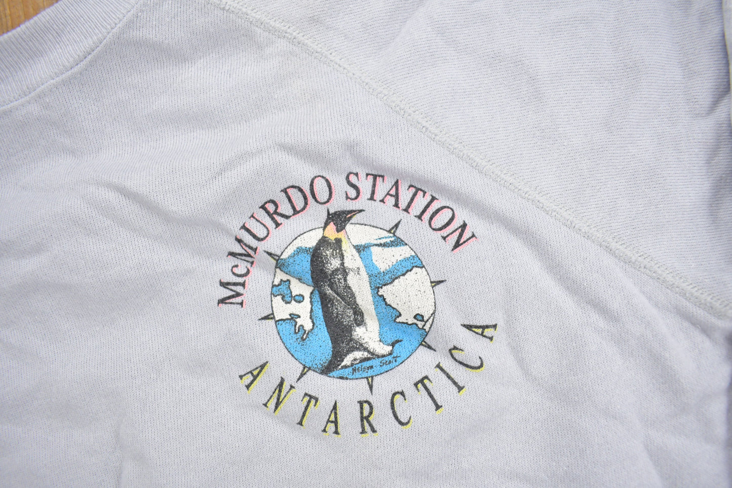 Vintage 1990 Antarctica McMurdo Station Crewneck Sweatshirt / 90s Crewneck / Souvenir Sweater / Made In USA / Travel And Vacation