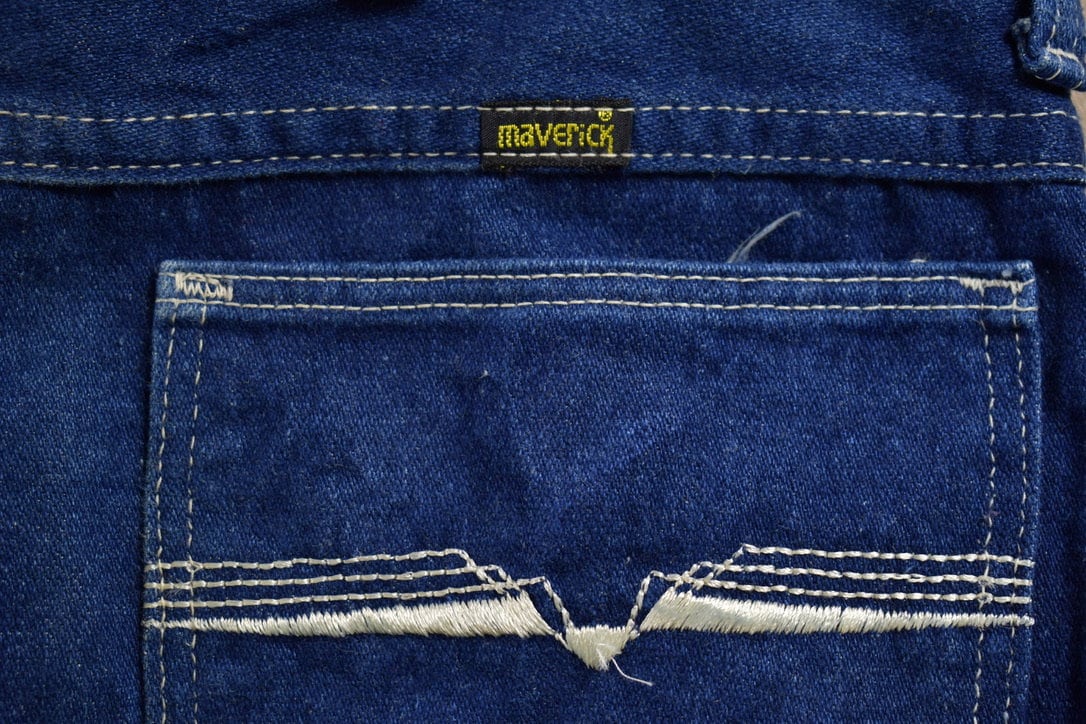 Vintage 1980s Maverick Denim Jeans Size 34 x 29 / Made in USA / American Vintage / Vintage Pants / Western Style