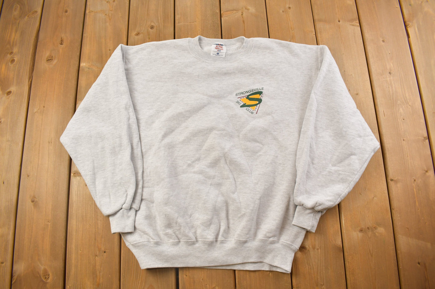 Vintage 1990s Strongsville Ski Club Crewneck Sweatshirt / 90s Crewneck / Made In USA / Streetwear / Vintage Ski