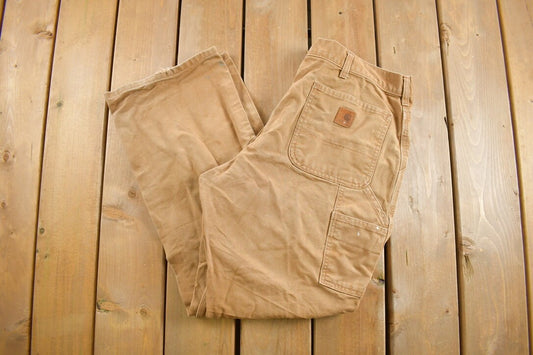 Vintage 1990s Carhartt Carpenter Pants Size 34 x 30.5 / 90s Work Pants / Hype Vintage / Vintage Carhartt / Vintage Workwear / Distressed