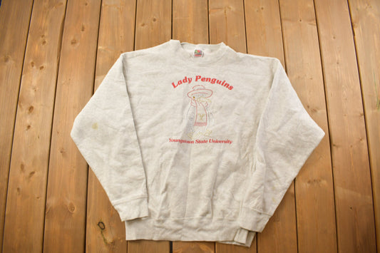 Vintage 1990s Lady Penguins Crewneck Sweatshirt / 90s Crewneck / Funny Sweater / Collegiate Sweater / Streetwear /