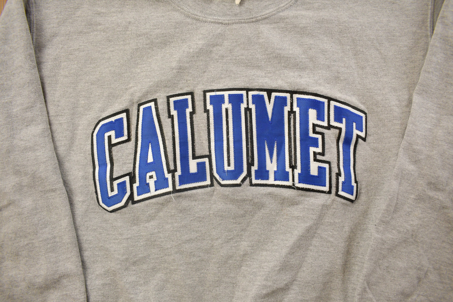 Vintage 1990s Calumet College Crewneck / Embroidered / NCAA Sweatshirt / Sportswear / Americana