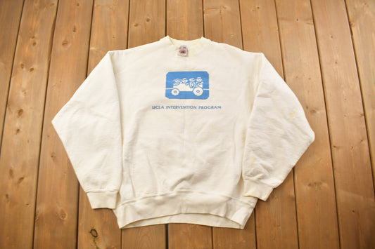 Vintage 1990s UCLA Intervention Program Collegiate Crewneck / Made In USA / NCAA Sweatshirt / Sportswear / Americana