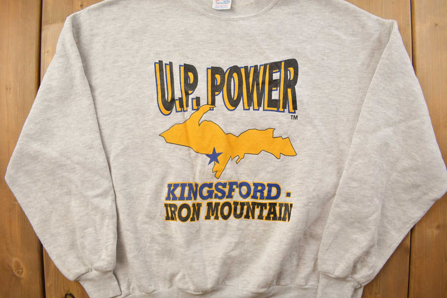 Vintage 1990s Kingsford Iron Mountain Crewneck Sweatshirt / 90s Crewneck / Made In USA / Streetwear / Travel Sweater / Vacation / Mountains