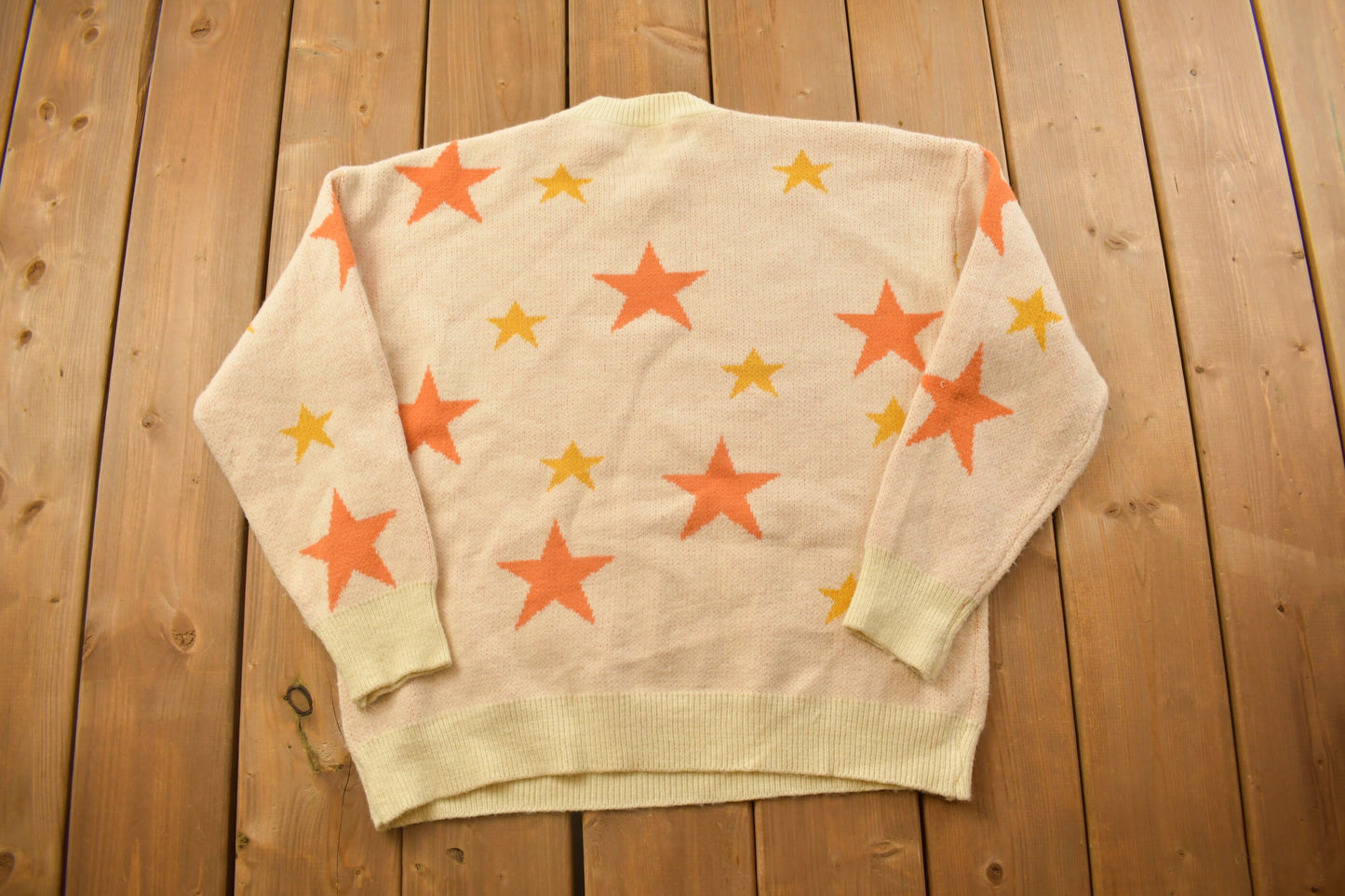 Vintage 1990s Stars All Over Crewneck Sweatshirt / 90s Crewneck / All Over Print / Streetwear /