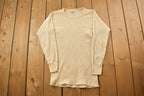 Vintage 1990s Long Johns Thermal Blank Crewneck Sweatshirt