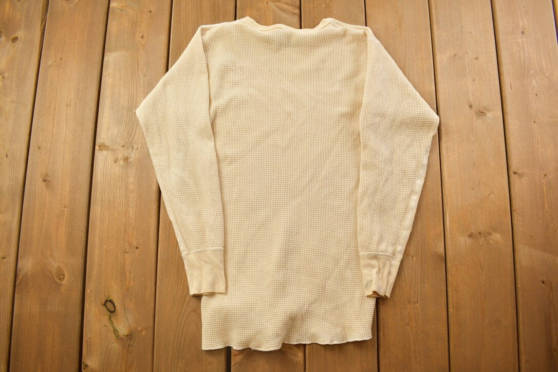 Vintage 1990s Long Johns Thermal Blank Crewneck Sweatshirt