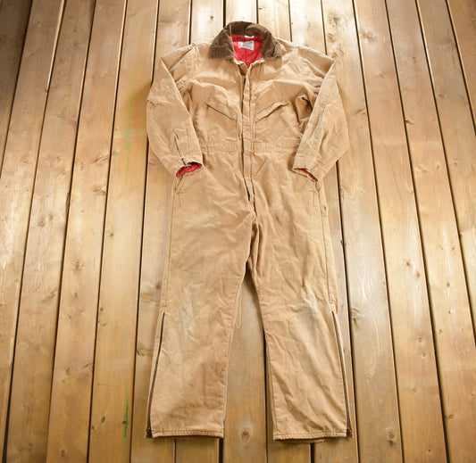 Vintage 1980s Zero Zone Walls Insulated Coveralls / Vintage Coveralls / Vintage Workwear / Distressed Workwear / One Piece Work Suit