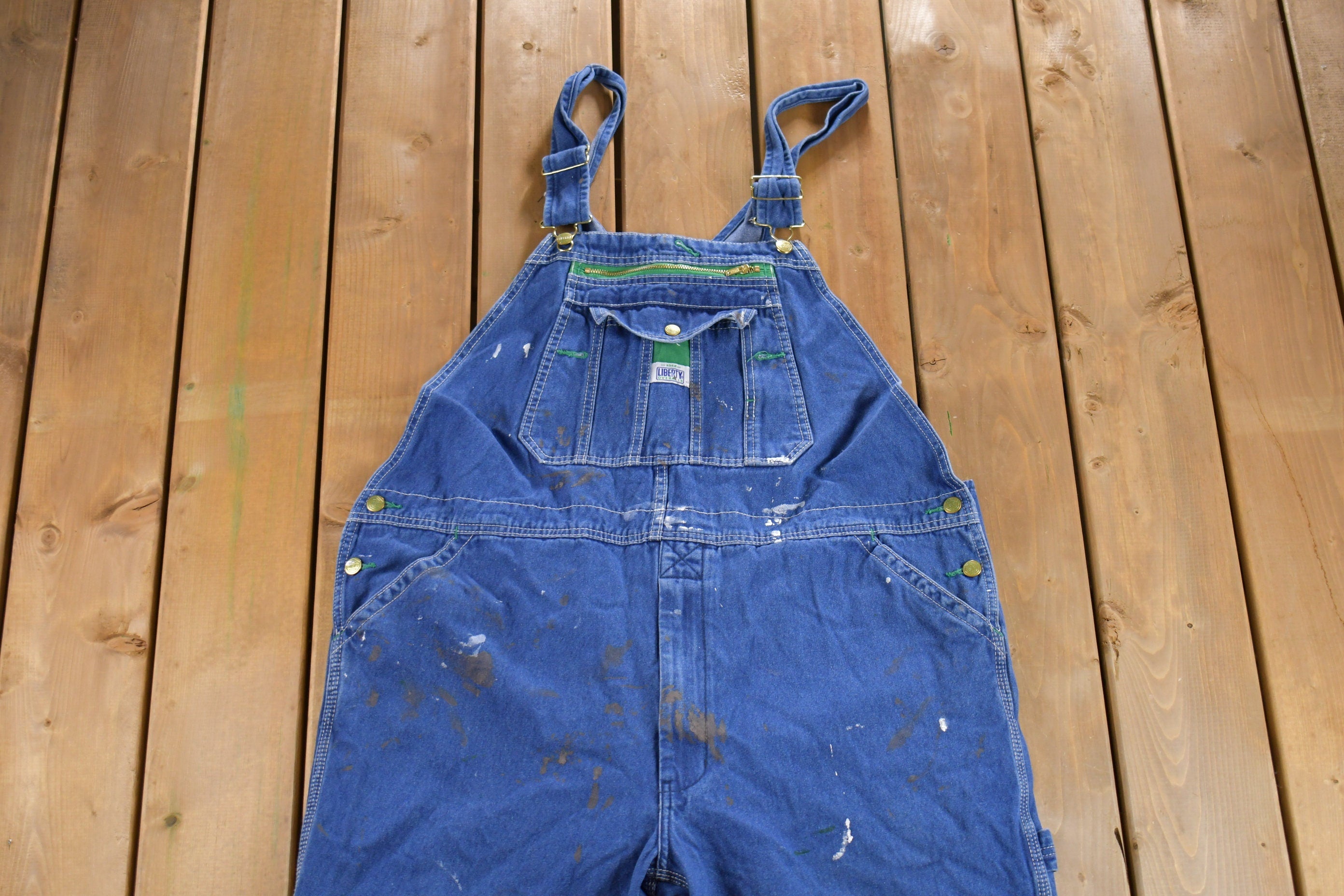 Vintage 1990s Liberty Jeans Denim Overalls Size 40 x 28
