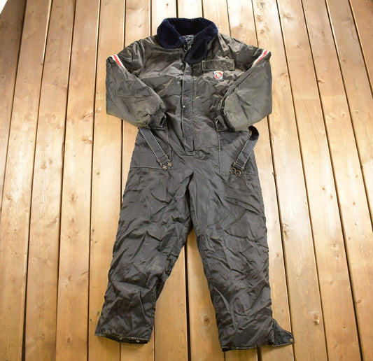 Vintage 1980s Stearns Insulated Jumpsuit / Vintage Coveralls / Workwear / Distressed Workwear / One Piece Work Suit / Made In USA