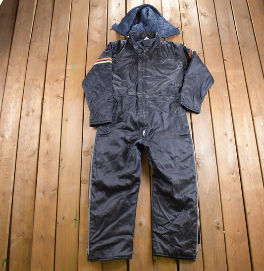 Vintage 1980s Work Wear Brand Insulated Jumpsuit / Vintage Coveralls / Workwear / Distressed Workwear / One Piece Work Suit / Made In USA