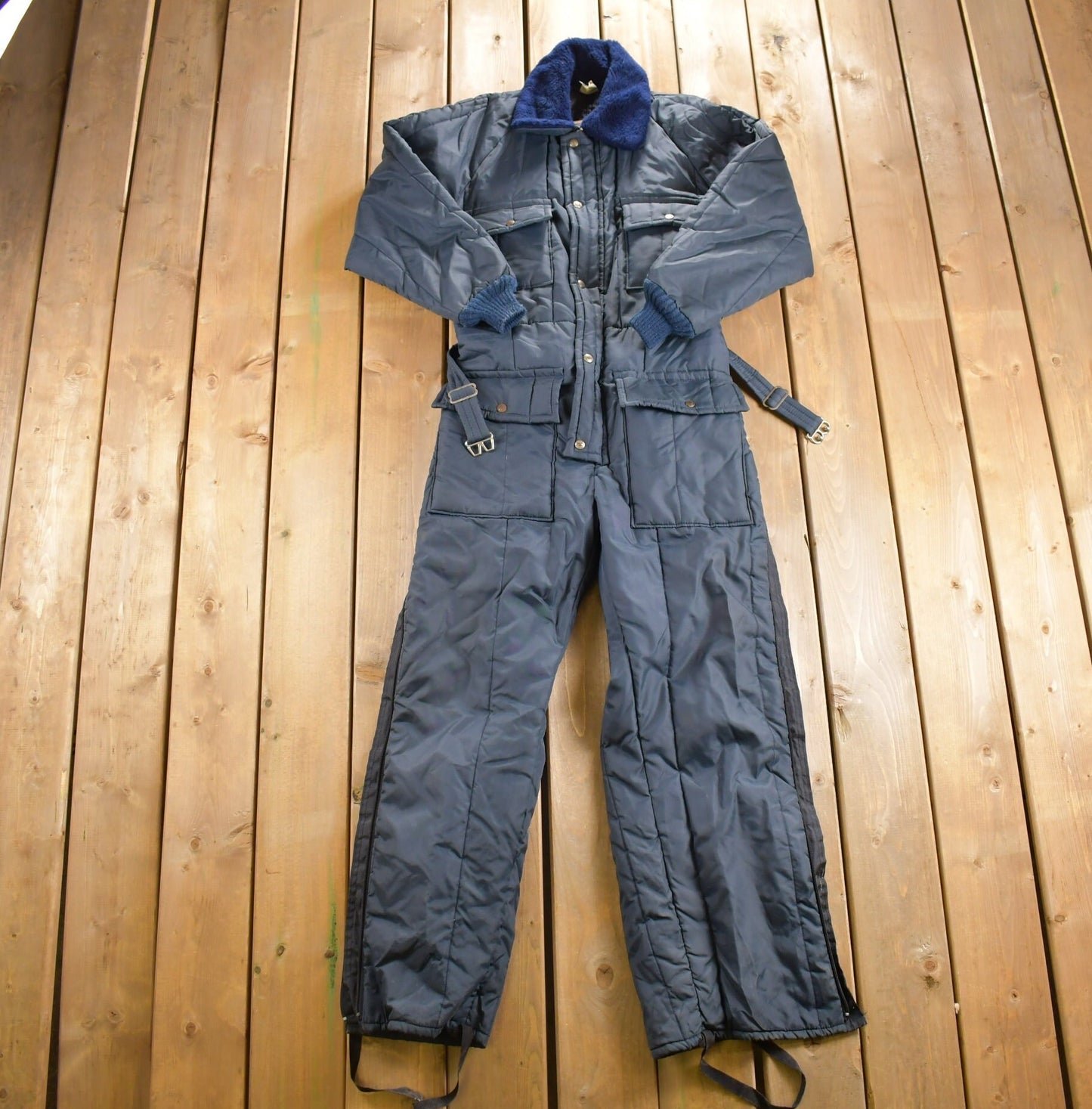 Vintage 1980s Walls Blizzard Pruf Insulated Jumpsuit / Vintage Coveralls / Workwear / One Piece Work Suit / Made In USA