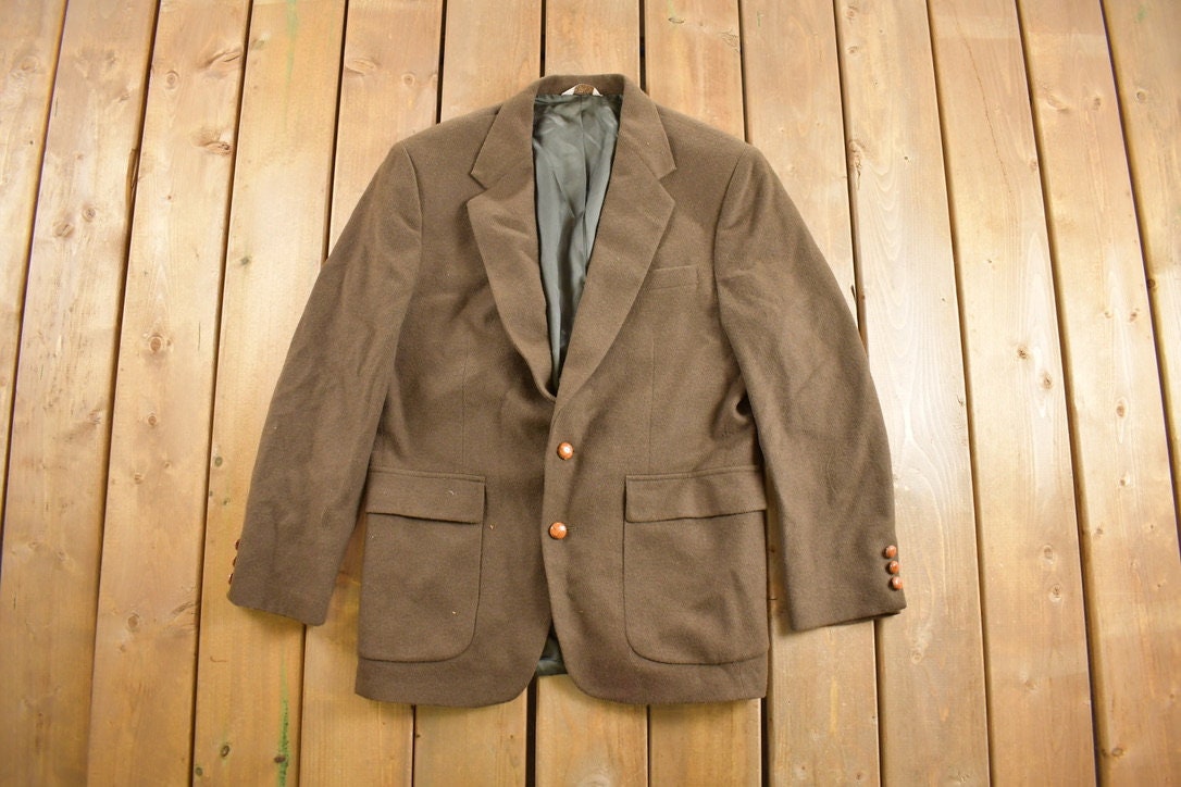 Vintage 1990s 100% Camel Hair Blazer Jacket