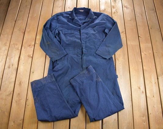 Vintage 1980s Sears Coveralls / Vintage Coveralls / Vintage Workwear / Distressed Workwear / One Piece Work Suit / Made in USA