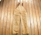 Vintage 1980s Carhartt Beige Canvas Double Knee Overalls