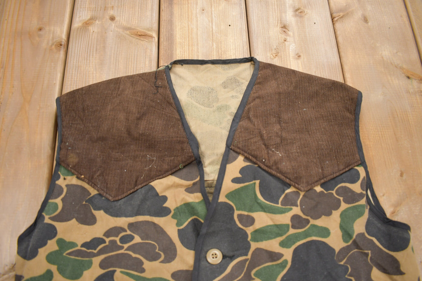 Vintage 1970s DuckCamo Hunting Vest / True Vintage / Streetwear / Made In USA / Hunting Vest / Outdoorsman