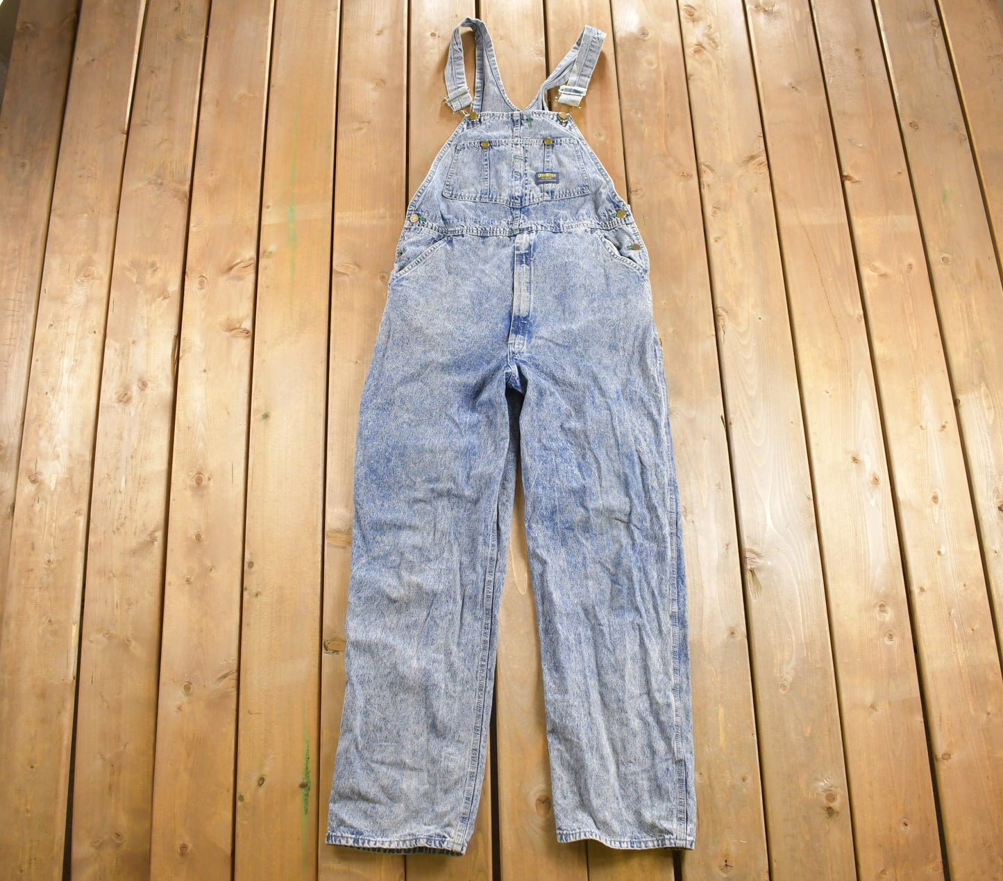 Vintage 1980s Osh Kosh Hickory Stone Wash Denim Jean Overalls / Vintage Overalls / Streetwear / Vintage Workwear / Osh Kosh B'Gosh