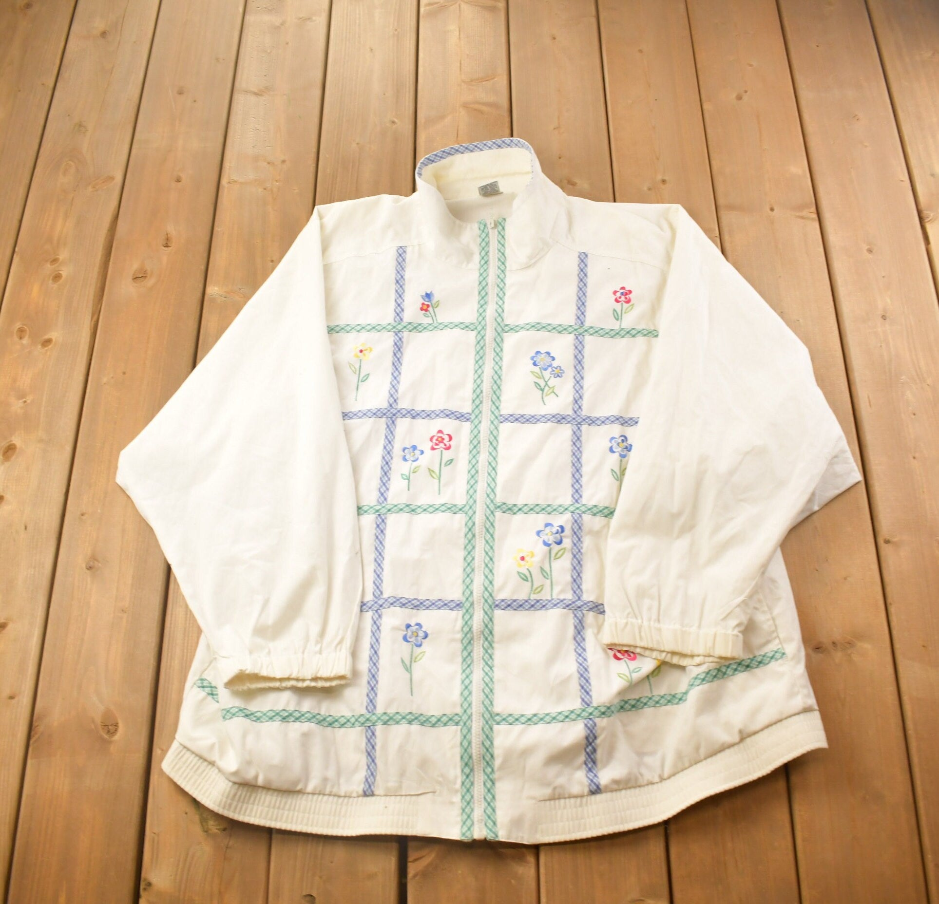 Vintage 1990s Koret Francisca Floral Zip-Up Jacket