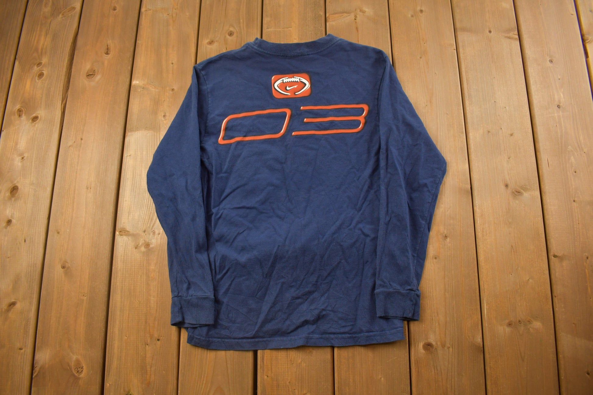 Vintage 1990s Nike Football Graphic Long Sleeve Shirt