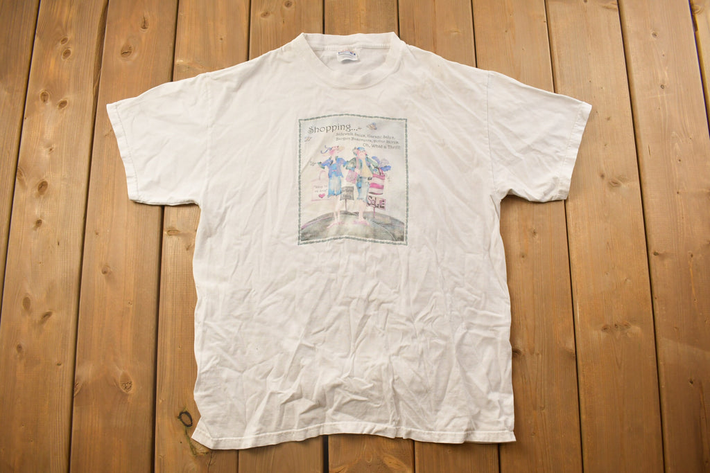 Vintage 1990s "Shopping... What A Thrill!" Graphic T Shirt