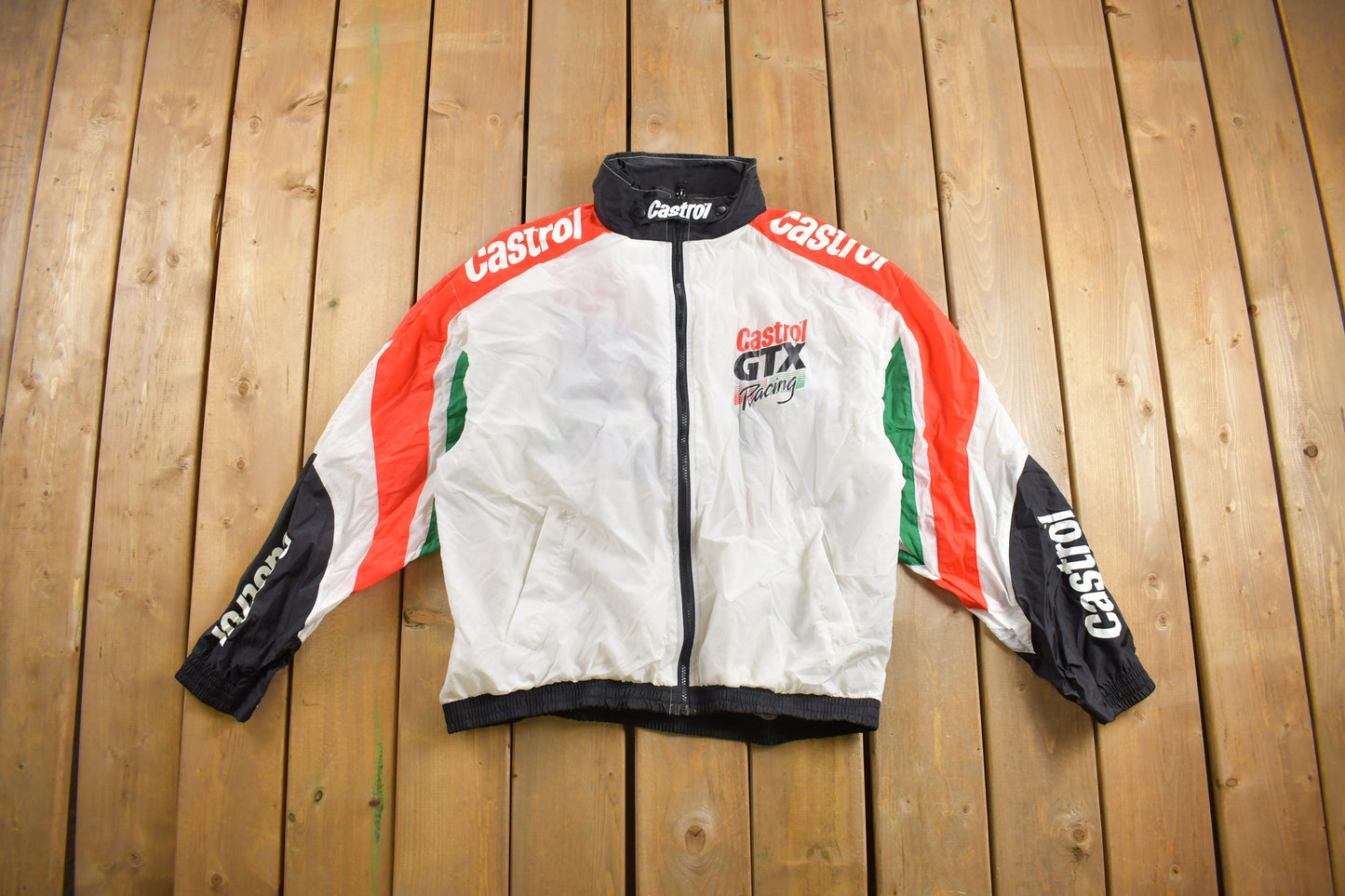 Vintage 1990s Castrol GTX Racing Windbreaker Jacket / Light Jacket / Big Logo / Streetwear / 90s Racing / 90s Nascar /