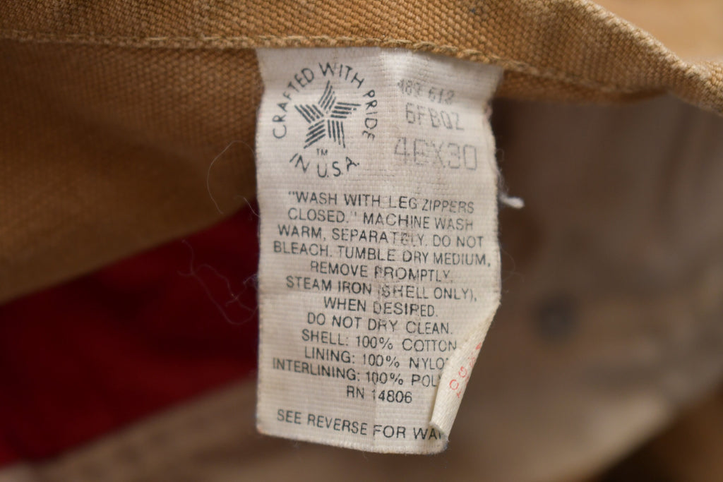 Vintage 1980s Carhartt Double Knee Quilted Canvas Overalls