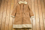 Vintage 1960s Shearling Lined Suede Leather Jacket