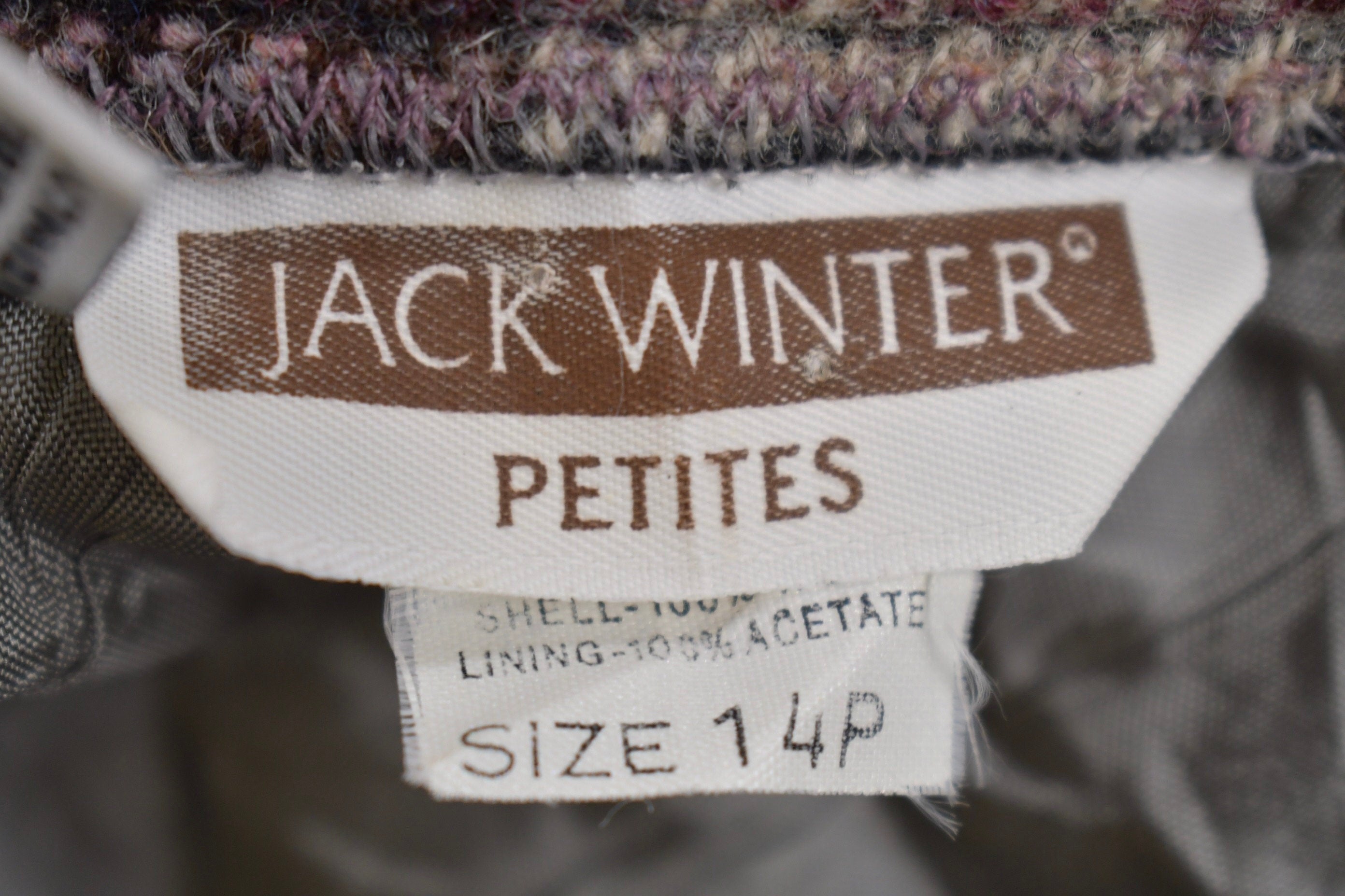 Vintage 1970s Jack Winters Plaid Skirt Size 27 x 22.5