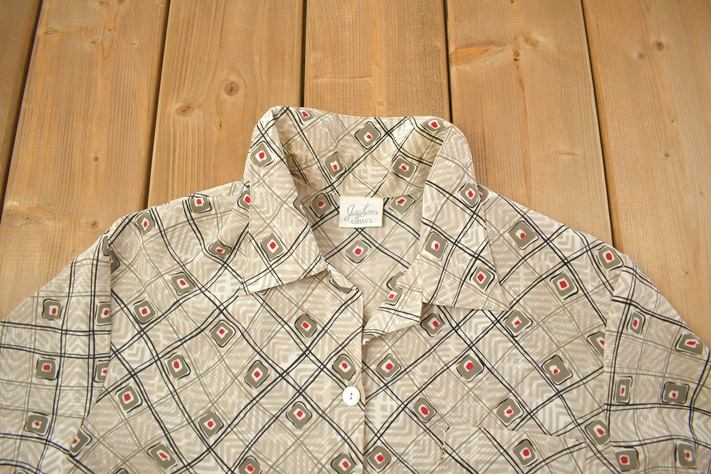 Vintage 1990s Jacky Smith Classics Button Up Shirt / 1990s Button Up / Vintage Flannel / Basic Button Up