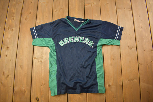 Vintage 1990s Kids Milwaukee Brewers MLB Graphic Jersey T-Shirt / Vintage Sports / MLB Baseball / 90s Streetwear / Sportswear