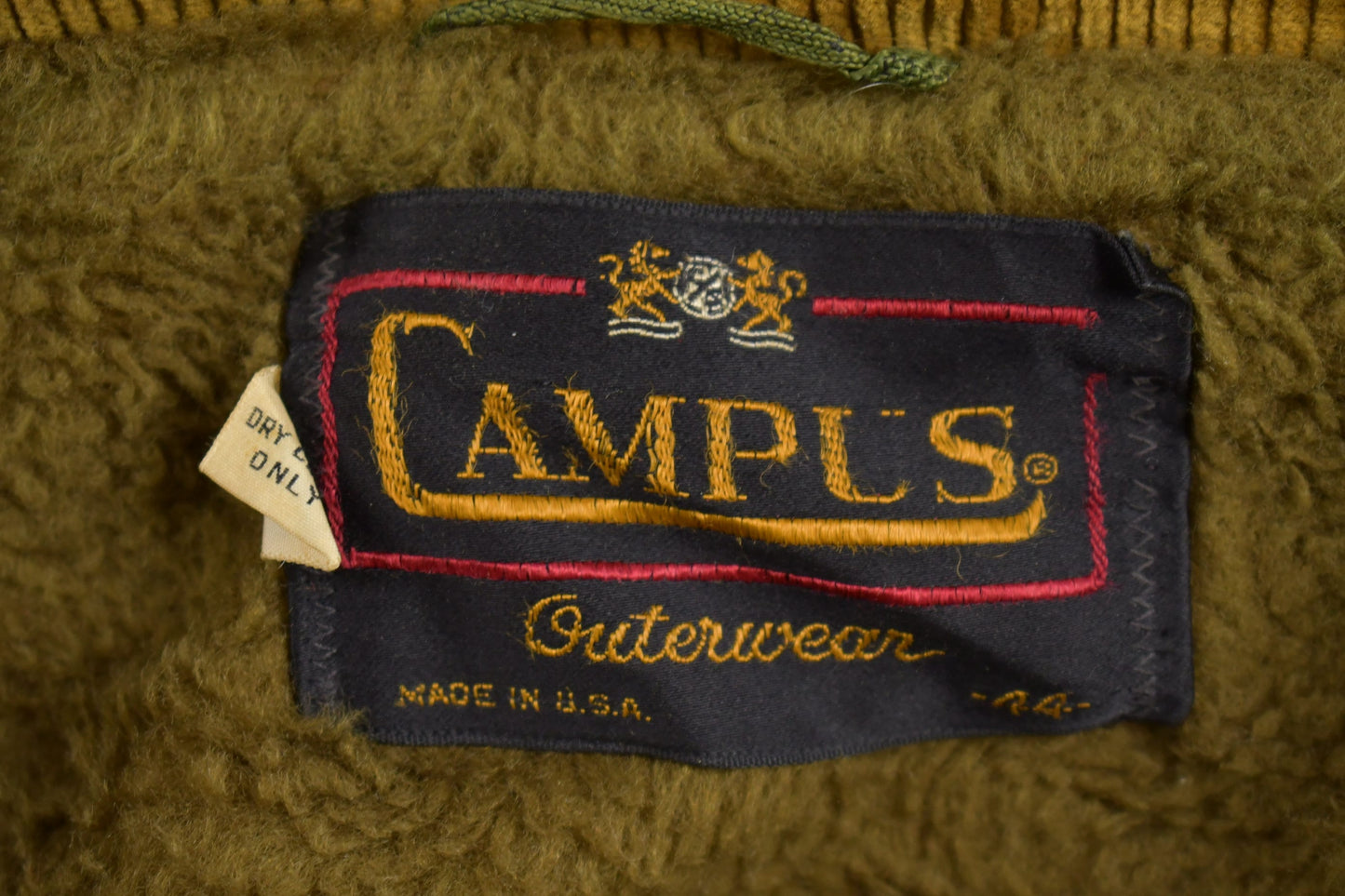 Vintage 1950s Campus Corduroy Fur Lined Jacket / Winter Jacket / Streetwear / Made in USA / 70s / True Vintage