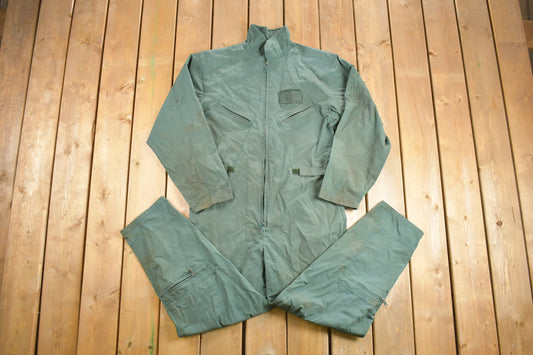 Vintage 1963 US Military Flight Suit Coveralls Jumpsuit Size S / Vintage Overalls / Distressed Coveralls / Type CWU / True Vintage