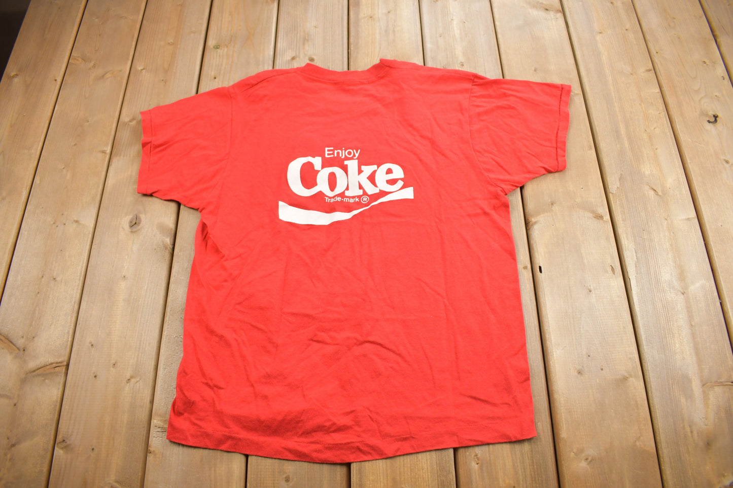 Vintage 1980s Enjoy Coke Coca Cola Promo T-Shirt / Im The Ticket / Retro Style / Single Stitch / Made In USA / 80s T Shirt