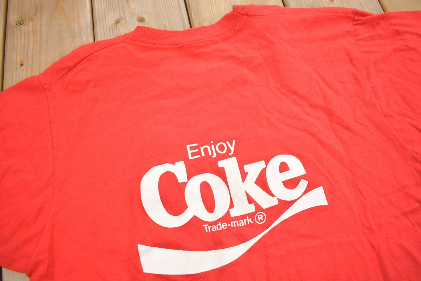 Vintage 1980s Enjoy Coke Coca Cola Promo T-Shirt / Im The Ticket / Retro Style / Single Stitch / Made In USA / 80s T Shirt