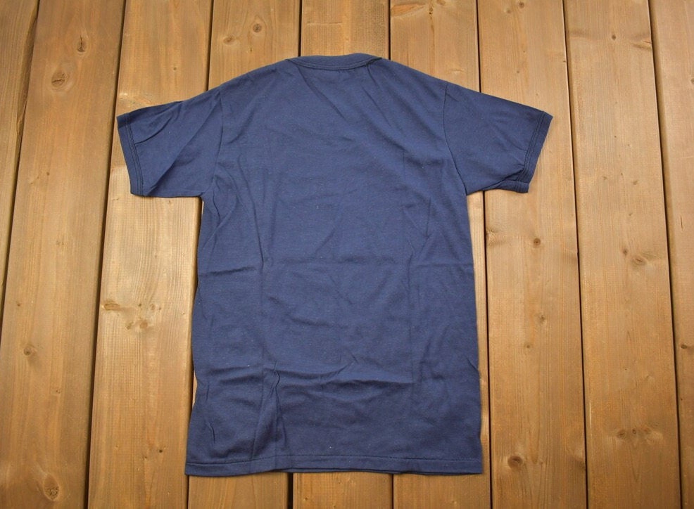 Vintage 1970s Deadstock Mr. Brief Blank Navy T Shirt