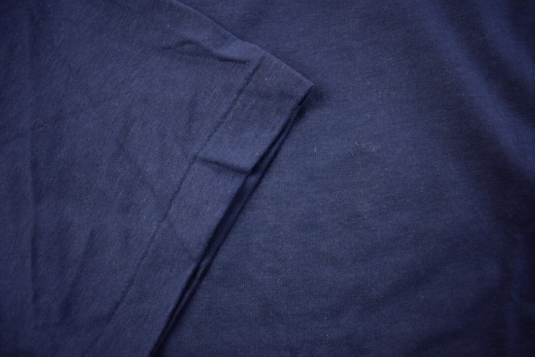 Vintage 1970s Deadstock Mr. Brief Blank Navy T Shirt