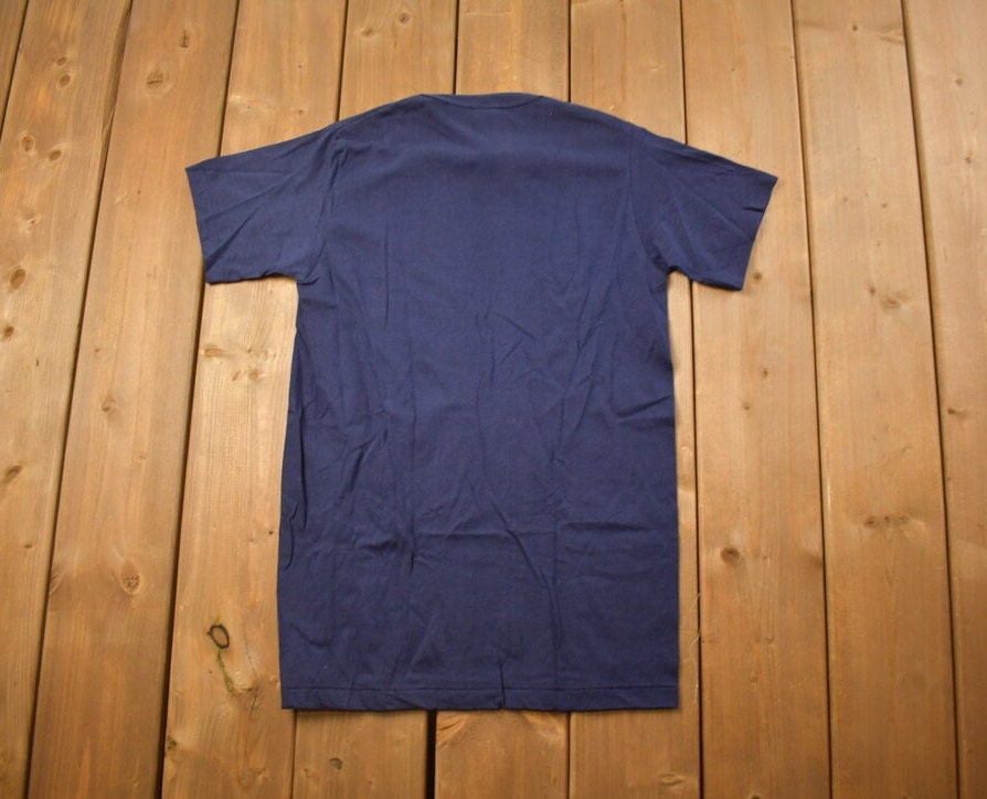 Vintage 1970s Deadstock Mr. Brief Blank Navy T Shirt