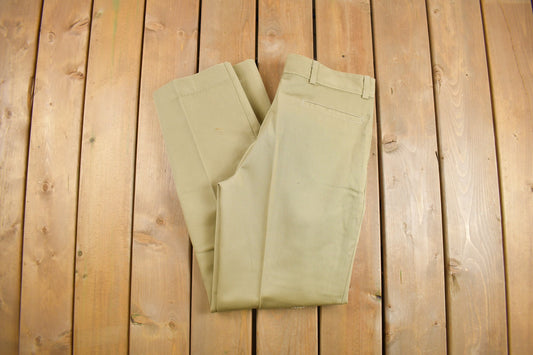 Vintage 1980s Big Mac Pleated Trousers Size 32 x 32.5 / 80s Workwear / 1980s Pants / Beige / Work Pants