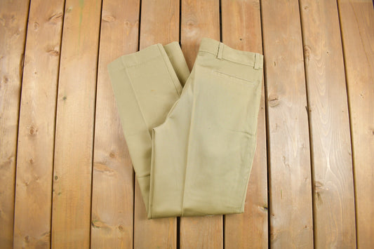 Vintage 1980s Big Mac Pleated Trousers Size 33 x 31.5 / 80s Workwear / 1980s Pants / Beige / Work Pants