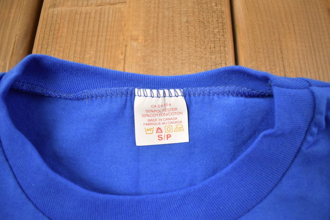 Vintage 1970s Deadstock Blank Blue T Shirt / Vintage T Shirt / True Vintage / 70s Shirt / Vintage Blanks / Deadstock / Made In Canada